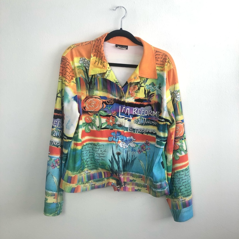 Vintage Impulse colorful print jacket